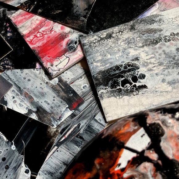 Junk Journal Pack 35+ Hand painted Pieces, Grunge Joy Collection 4- Limited Ed. - Picture 9 of 13